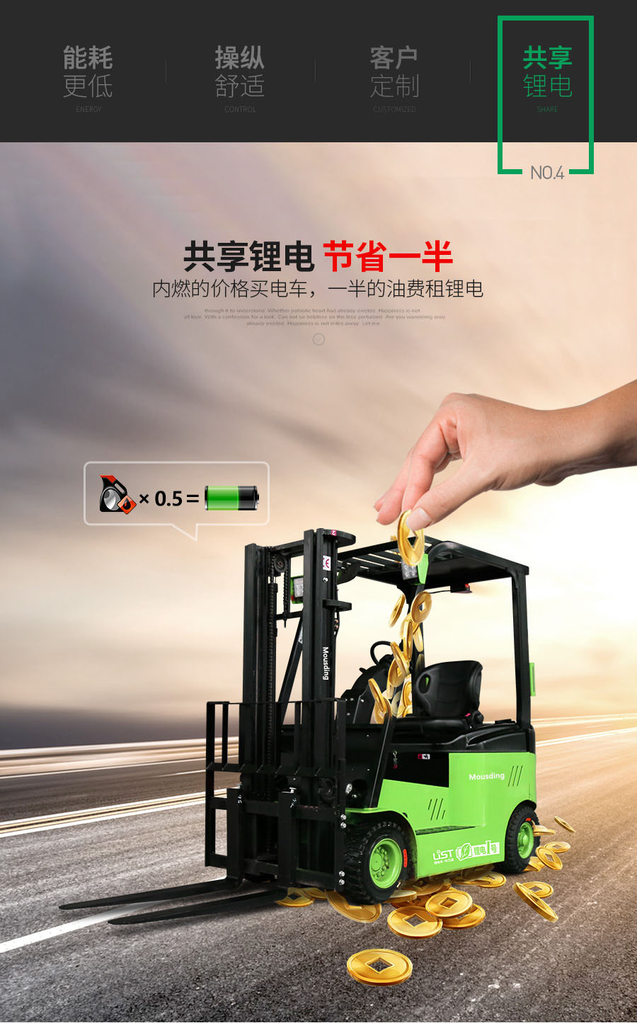四支點(diǎn)鋰電池叉車(chē)10