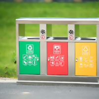 天祥戶外不銹鋼分類(lèi)垃圾桶小區(qū)室外垃圾箱環(huán)衛(wèi)垃圾桶 可定制款