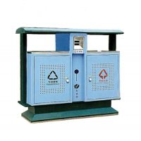 天祥環(huán)衛(wèi)大號(hào)垃圾桶二分類鍍鋅果皮箱支持批發(fā)定制（小區(qū)/學(xué)校）